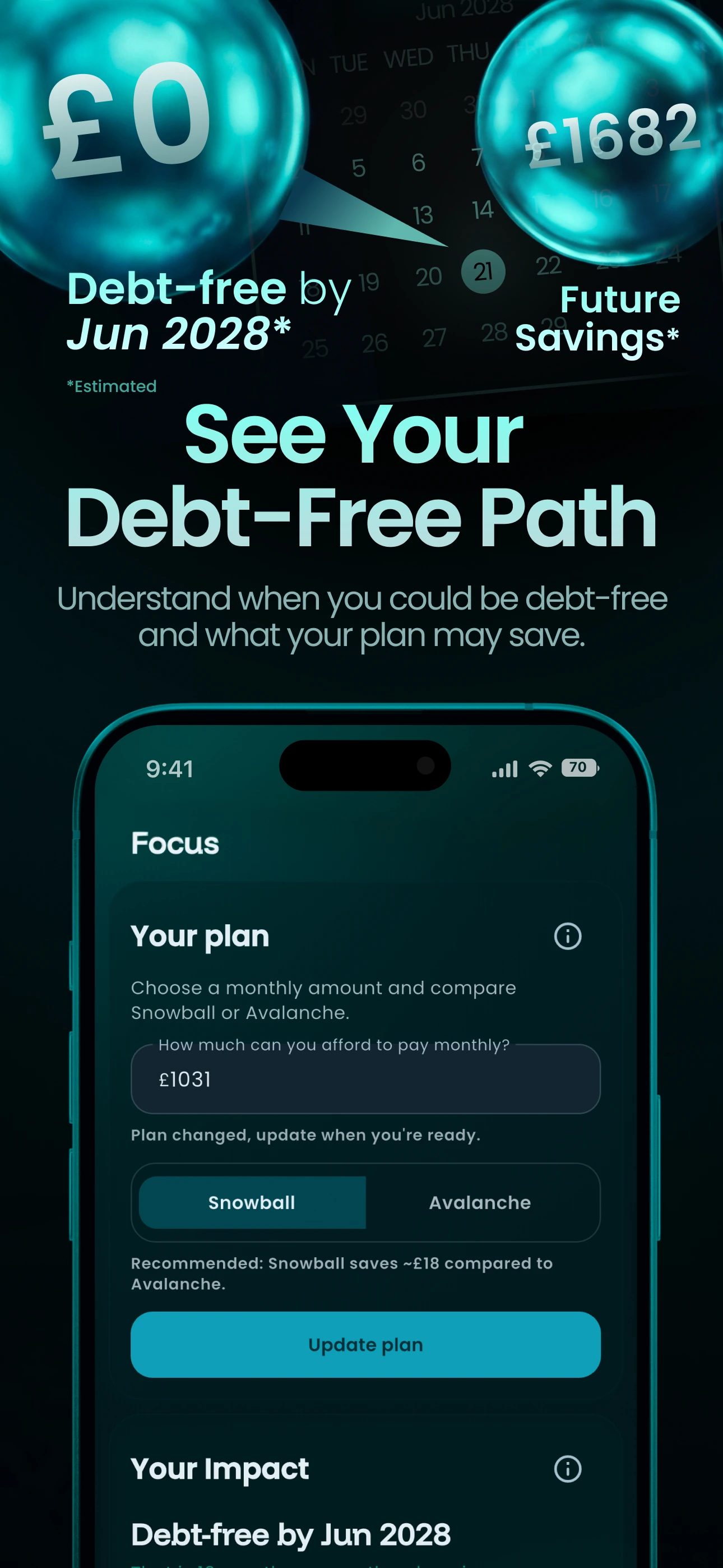Clear Balance Premium debt-free path